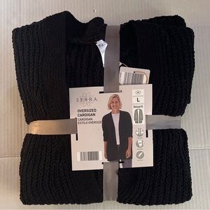 Serra Black Knit Cardigan